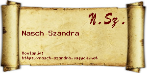 Nasch Szandra névjegykártya